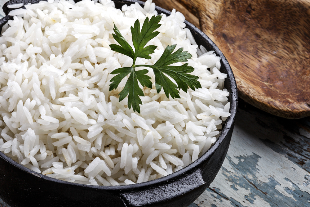 cooked white rice