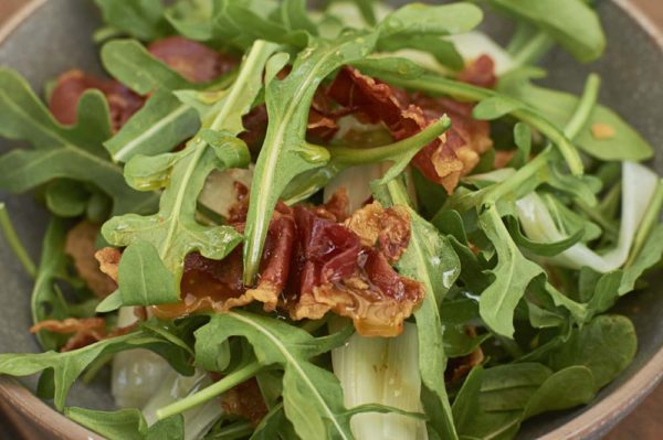 prosciutto and leek salad with mustards dressing dsc 1173